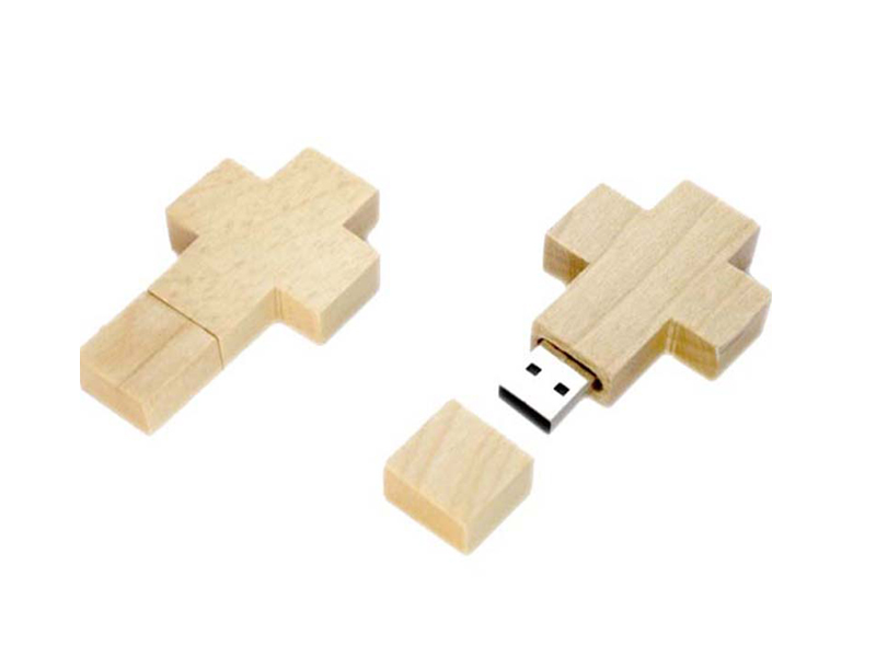 Cross shape environmental wooden usb H907